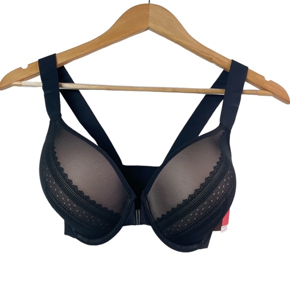 Spanx Bra-llelujah Illusion-Lace Full Coverage Front Clasp Closure Bra New Black - Picture 2 of 16
